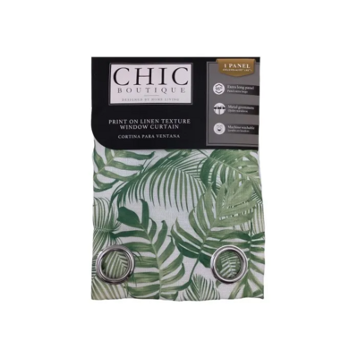 PRINT LINEN TEXTURED CURTAIN