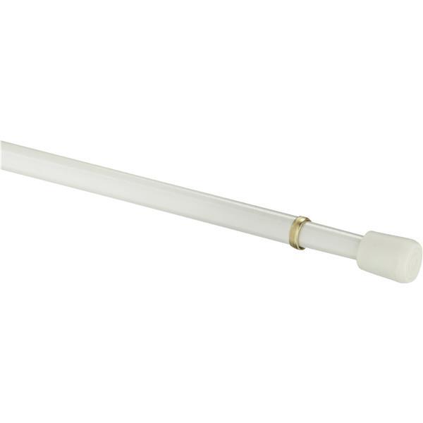 Kenney  Strafford Spring Tension Rod  28-48 Inch 7/16 Inch  White 1 Each KN631/1