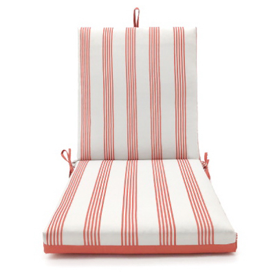 PATIO CHAIR CUSHION RED/WHT