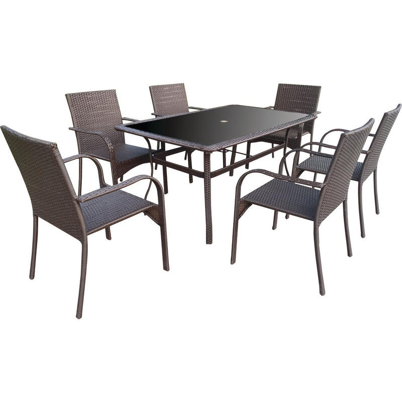 DINING SET 7PCS MOCHA PC1835