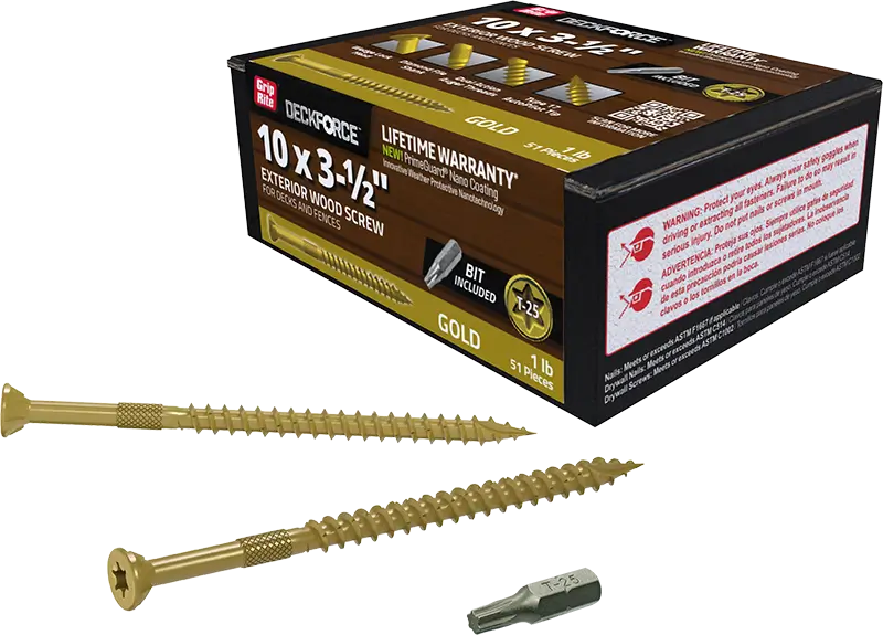 DECK SCREW 3-1/2x10 GOLD