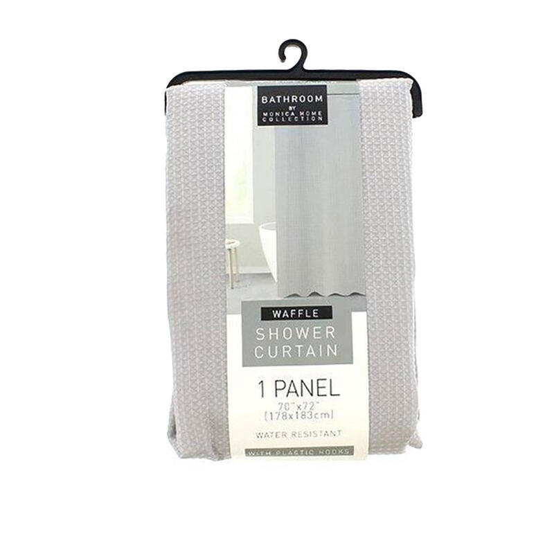 Shower Curtain W/ Hooks Grey 1 Each  711-0463653