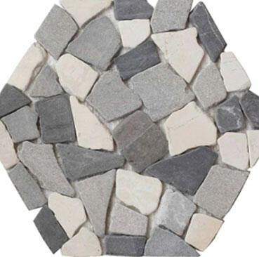 Mos Nat Stone Hex Gray 12X12 1 Each HC3106