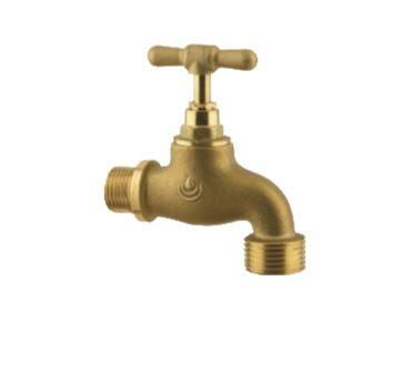 Bibcock 1/2x3/4 Inch Brass 1 Each DURBIBRB12