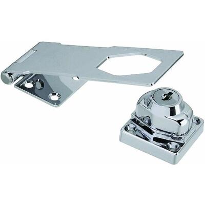  National  Keyed Padlock Hasp 4-1/2 Inch  Chrome 1 Each N183-780