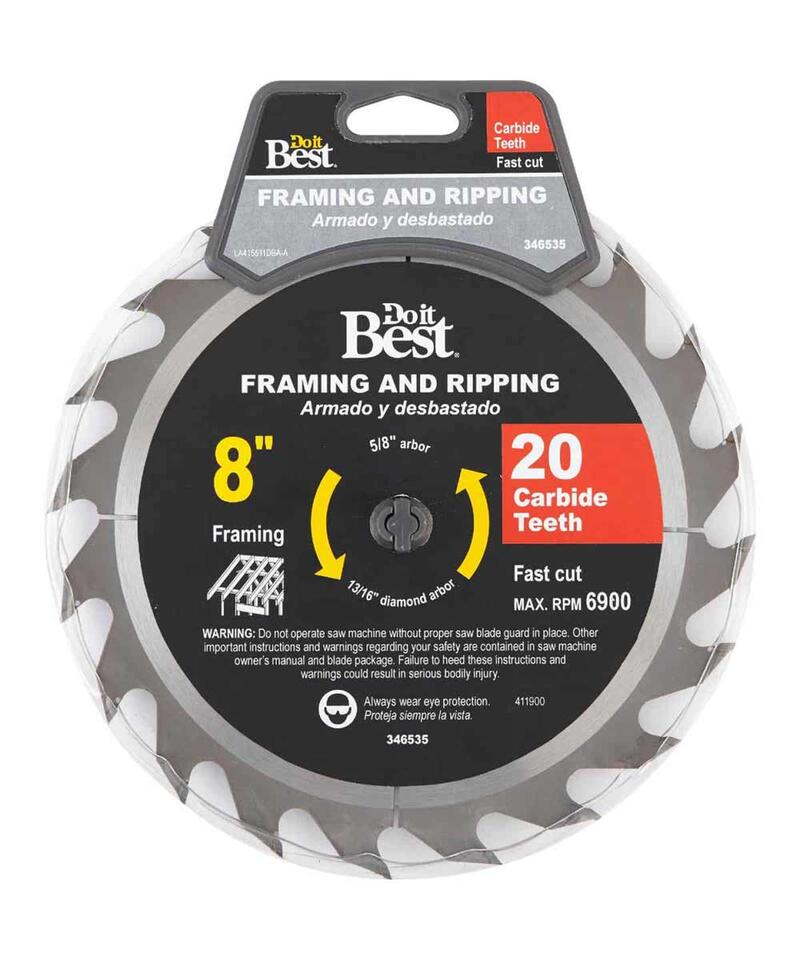  Do It Best  Circular Saw Blade 20 Teeth  8 Inch  1 Each 415511DB