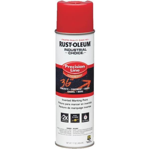 Rust-Oleum Precision Line Marking Spray Paint 17oz Red 1 Each 203029