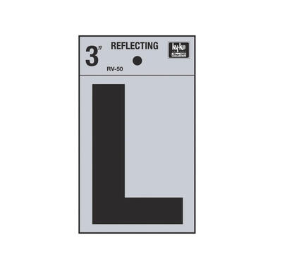  Hy-Ko Reflective Letter L 3 Inch  1 Each RV-50/L