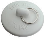  Master Plumber Rubber Sink Stopper 1-1-3/8 Inch  White 1 Each 714-664