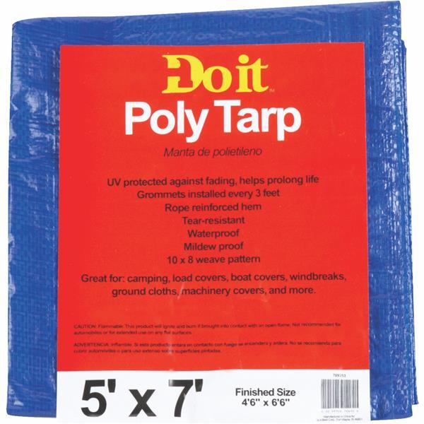  Do It Best  Medium Duty Poly Tarp 5x7 Foot  Blue  1 Each 709353