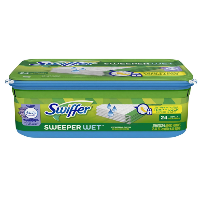 SWIFFER  WET CLOTHS 24CT LAV