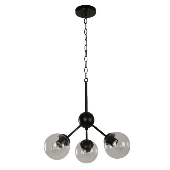 Lumicentro Hanging Lamp 3 Light Matt Black 1 Each 43 21874-2