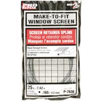  Prime Line  Screen Retainer Spline 0.165 Inchx25 Foot 1 Each P7636