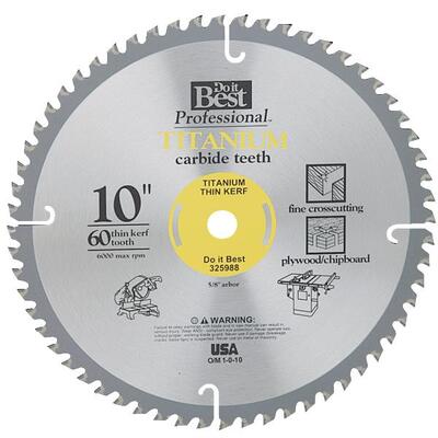  Do It Best  Circular Saw Blade 60 Tooth  10 Inch  1 Each 415781DB