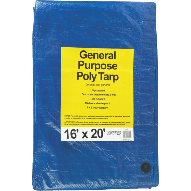  Do It Best General Purpose Tarp  16x20 Foot Blue 1 Each 767897