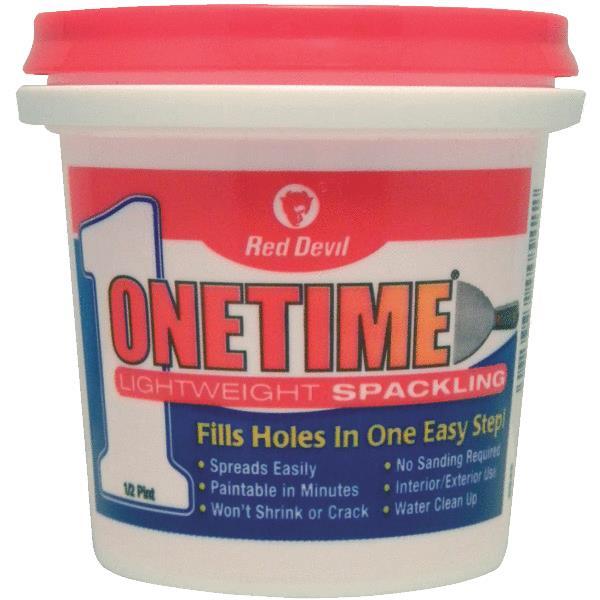  Red Devil Onetime Spackling Interior 1/2 Pint 1 Each 0542