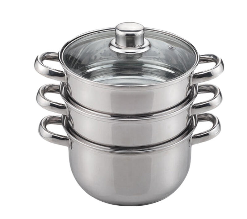 Essential  Steamer 3 Tier 18cm Stainless Steel 1 Each 93776