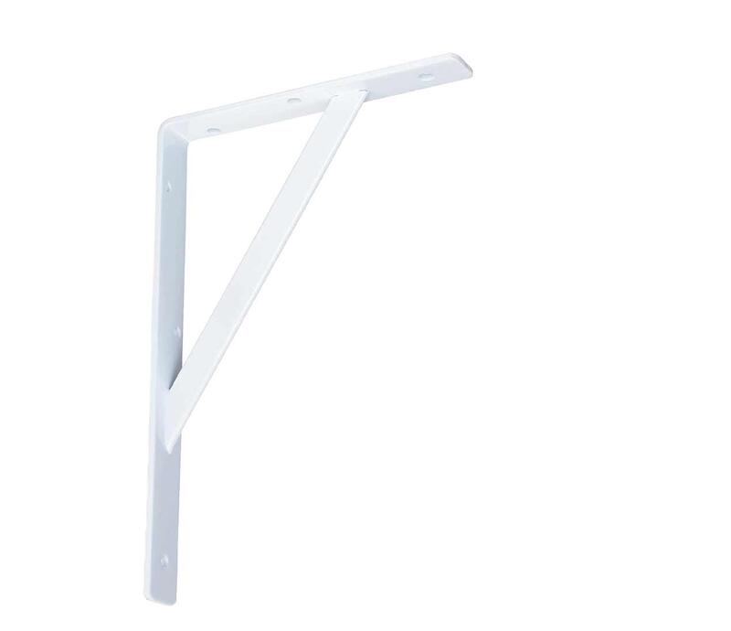 Knape & Vogt L Bracket  12 Inch  White 1 Each 208 WH 300