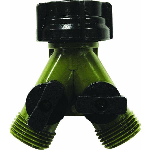 Do IT Best Best Garden Hose Connector Dual Y Shutoff 1 Each DIB17 37076