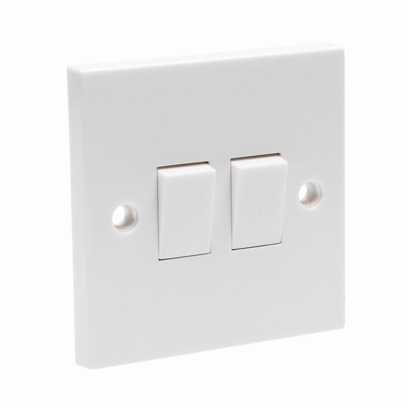 Light Switch 6a 2w 2 Gang 1 Each CEDS22