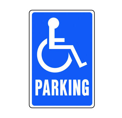 Hy-Ko Handicapped Parking Sign 12x18 Inch  1 Each HW-13