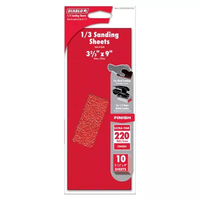 SANDING SHEET 220G 10PK