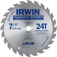 Irwin Circular Saw Blade Carbide 24t 7-1/4 Inch 1 Each 25130: $27.98
