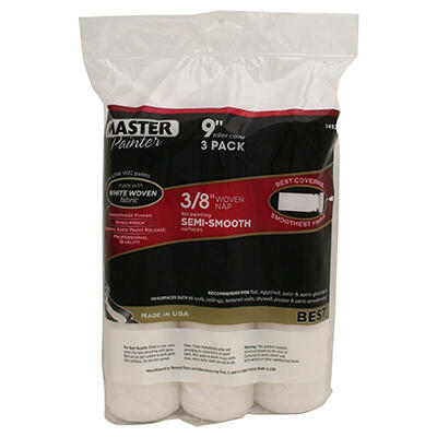  Master Painter Woven Roller Cover  9x3/8 Inch  3 Pack MPW938-3PK