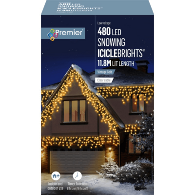 SNOWING ICICLES VINTAGE GOLD