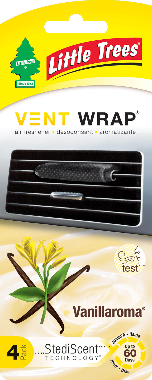  Little Trees Vent Wrap  Vanillaroma 4 Pack  CTK-52232-24 CTK-52732-24