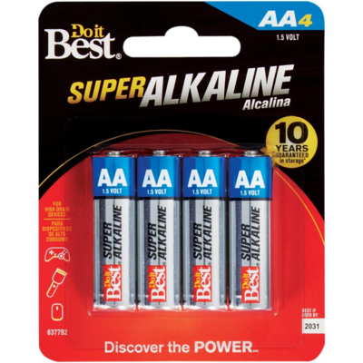 ALKALINE BATTERY AA 4PK