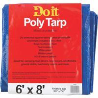  Do It Best  Medium Duty Poly Tarp 6x8 Foot  Blue  1 Each 700568