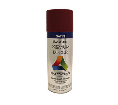 Easy Care Premium Decor Satin Enamel Spray Paint 12oz Burgundy 1 Each PDS152-AER