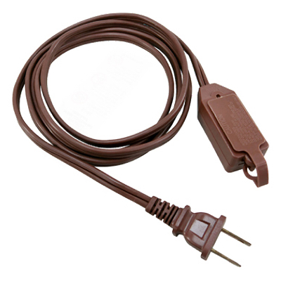 Extension Cord, 16/2 SPT-2, Brown Polarized Cube Tap, 12-Ft.