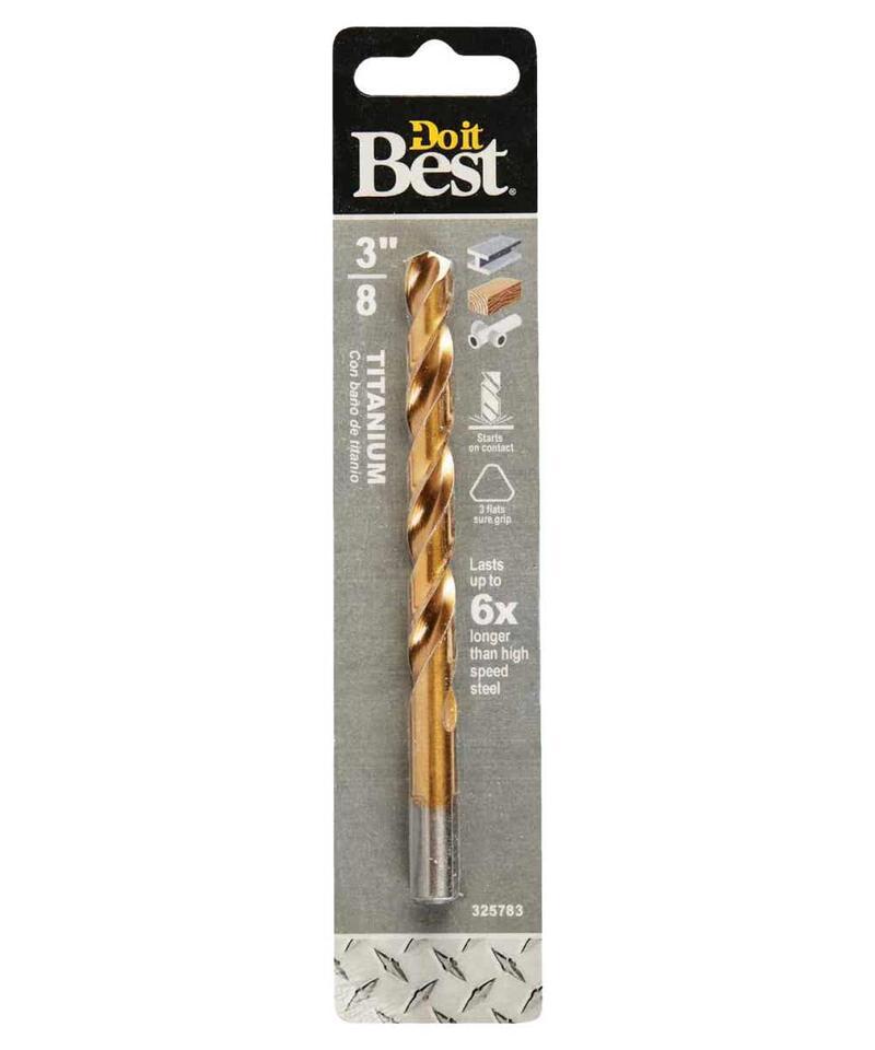  Do It Best  Titanium Drill Bit  3/8 Inch  1 Each 220391DB