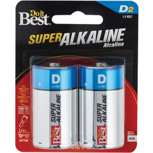 ALKALINE BATTERY 2PK D