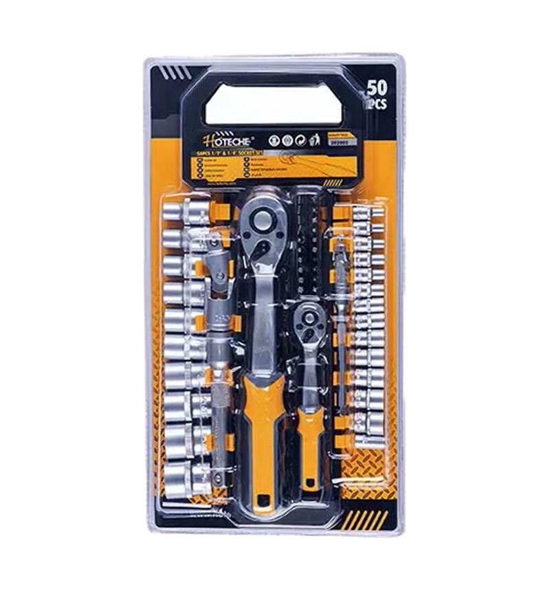 Hoteche Drive Socket 50 Peice 1/2 and 1/4 Inch  1 Set 202002