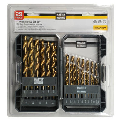  Master Mechanic Titanium Drill Bit 29 Piece 1 Set  159083