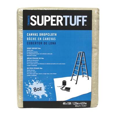 Trimaco SuperTuff Canvas Drop Cloth 4x15 Foot 1 Each 58908
