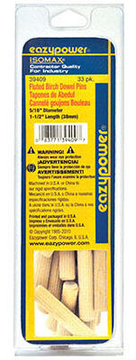  Eazy Power  Fluted Dowel Pin 5/16x1-1/2 Inch  33 Pack  39409 30002