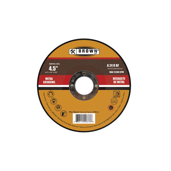  Brown USA Grinding Disc  4.5x1/4x7/8 Inch  1 Each BRMG1002