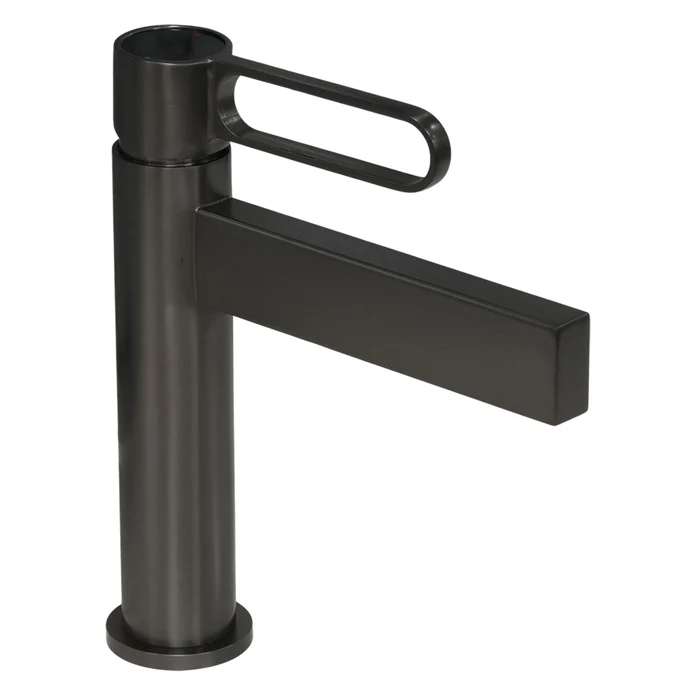 SHORT BASIN MIXER GREY