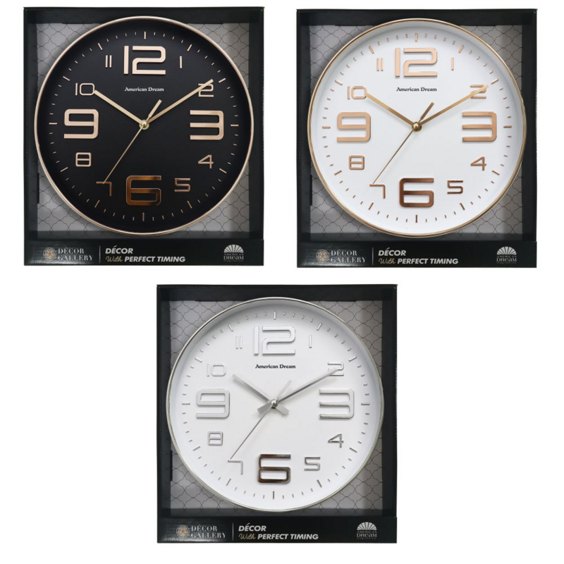 NO TICKING ROUND WALL CLOCK