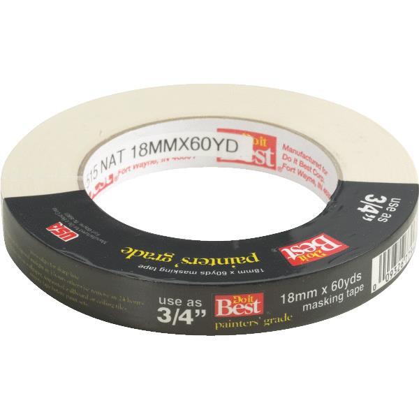  Do It Best  Painters Grade Masking Tape  0.70 Inchx60 Yard White  1 Roll 77946