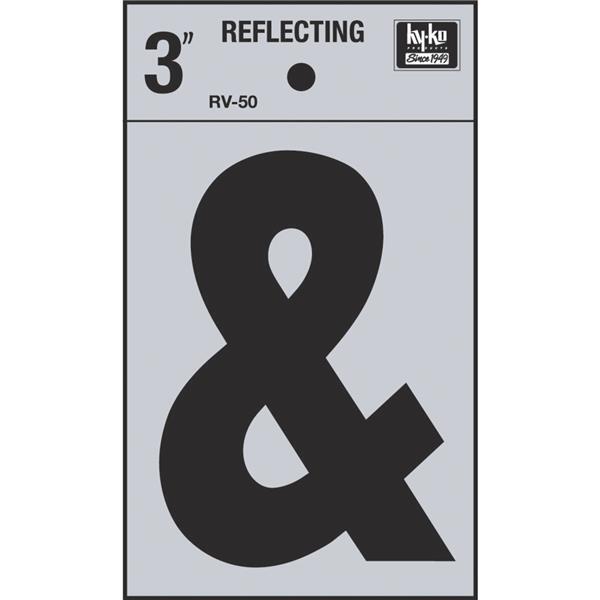  Hy-Ko Reflective Ampersand 3 Inch  1 Each RV-50/&
