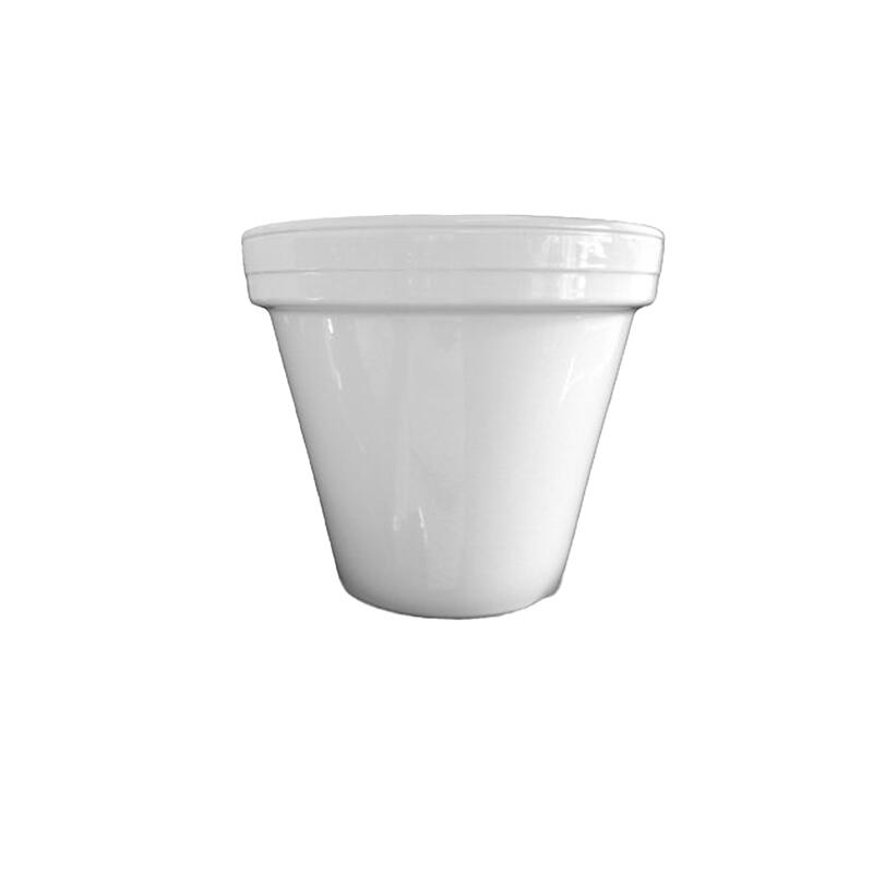 CERAMIC FLOWER POT WHT 4.5