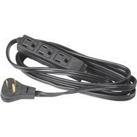 Do It Best Flat Cord 16/3 8 Foot  Black 1 Each 552243 IPF-PT2163-8-