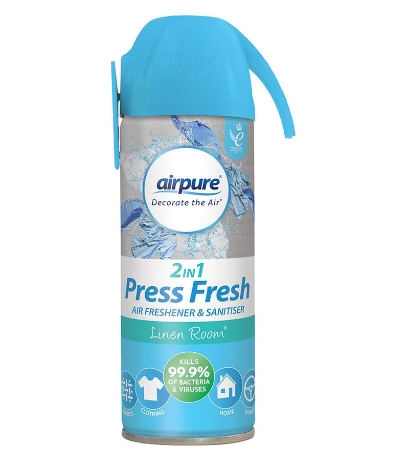  Airpure  Press Fresh 2 in 1 180ml Linen Room  1 Each PF2IN1-082LR