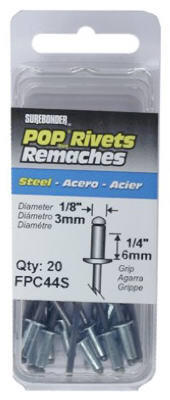  Sure Bonder Long Rivet  1/8 Inch   Steel  15 Pack FPC48S