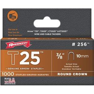 Arrow Round Crown Cable Staple T25 3/8 Inch  1100 Pack  256